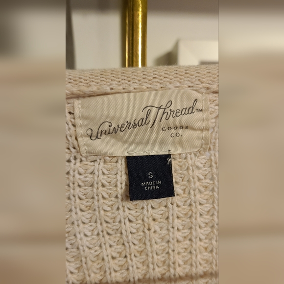 Universal Thread Cream Waffle Knit Cardigan - Picture 3 of 3
